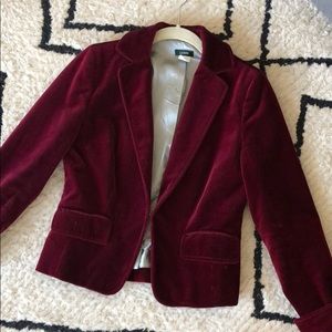 J Crew Burgundy Velvet Blazer